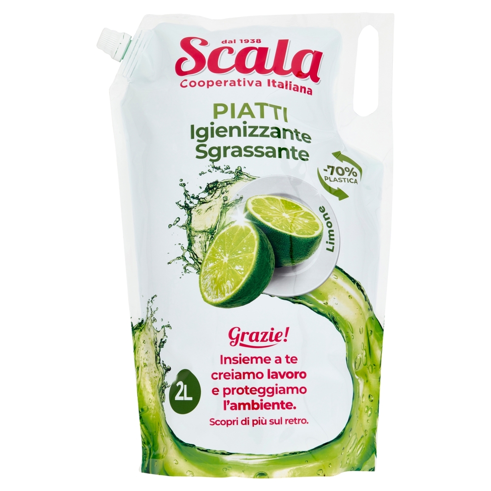 Scala Piatti Igienizzante Sgrassante Limone ecoricarica 2L